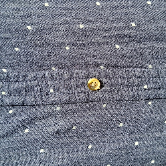Navy button-down cotton shirt - Picture 2 of 4